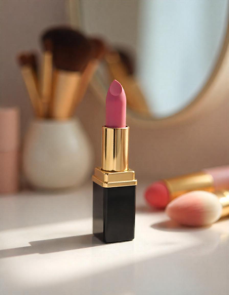 Rosehips & Carrot Seed Herbal Lipstick & Lip Gloss (ANGELIC PINK)