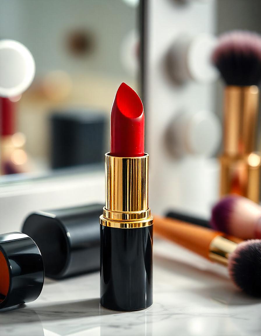 Hibiscus & Rose Herbal Lipstick & Lip Gloss (RAHAB RED)