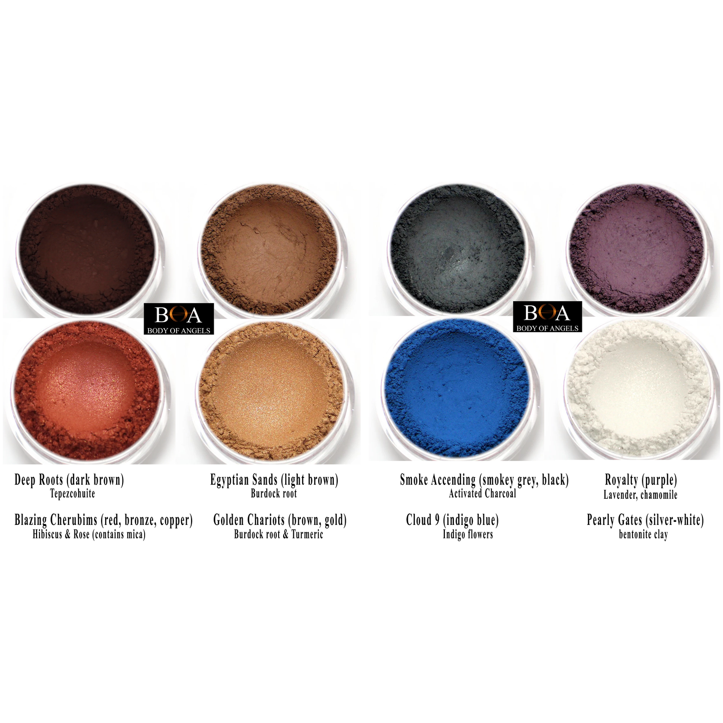 Fard à paupières aux herbes MY FATHER'S GARDEN (lot de 8, 1,5 g chacun), bio