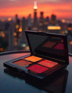 Natural Mineral & Herbs Eyeshadow by Body of Angels, Promised Land, red, dark red, gold, brown, bronze, hibiscus, rose, burdock, turmeric