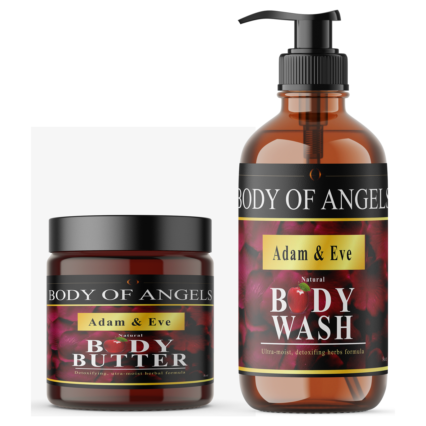 Adam & Eve Silky Herbal Body Wash & Herbal Body Butter 8oz/ea.