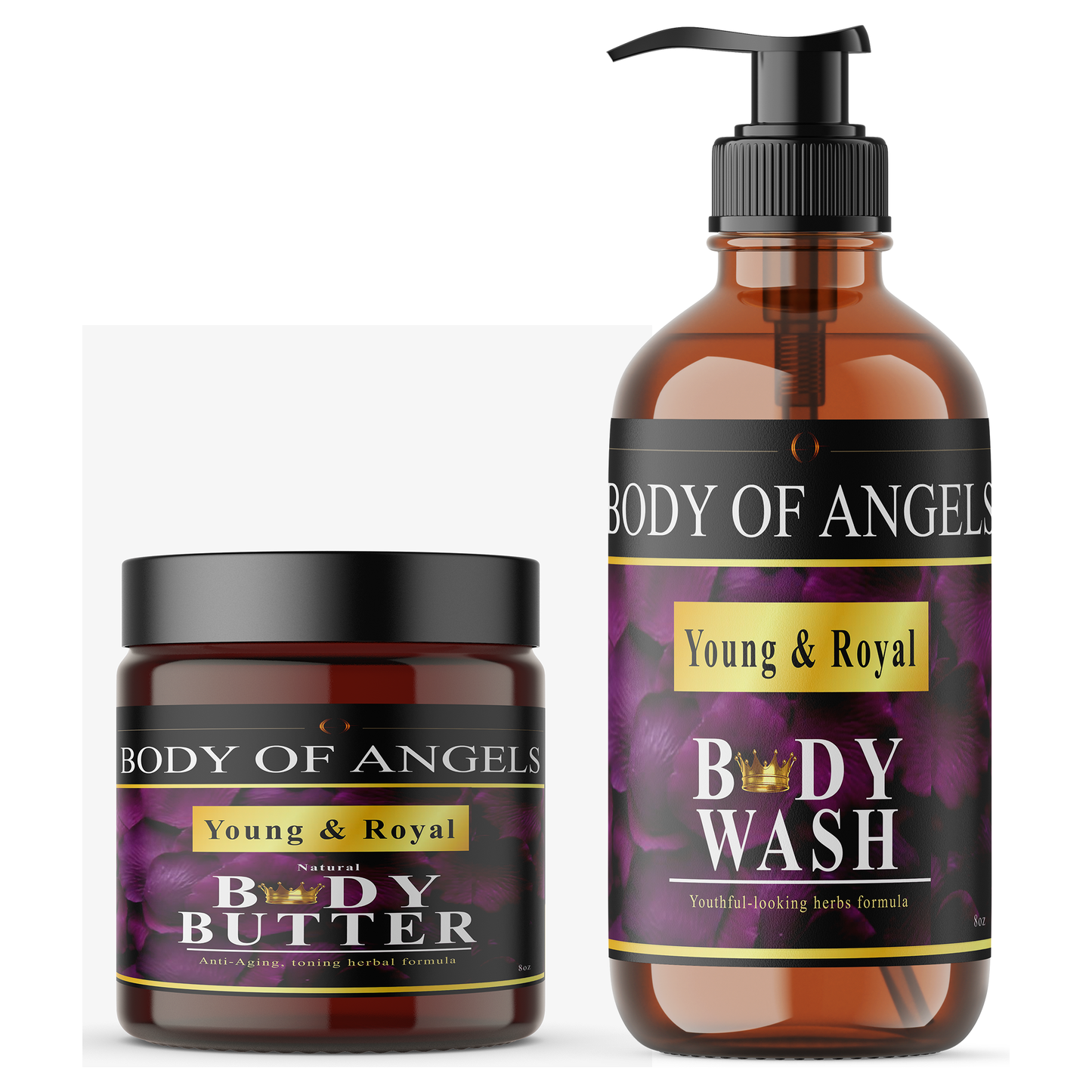 Adam & Eve Silky Herbal Body Wash & Herbal Body Butter 8oz/ea.